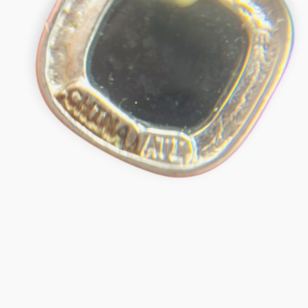Sterling Silver Black Onyx Stud Earrings ATI 925 Minimalist Square Post - Picture 2 of 5